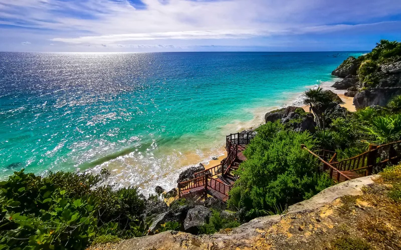 The coast at Tulum, Riviera Maya
