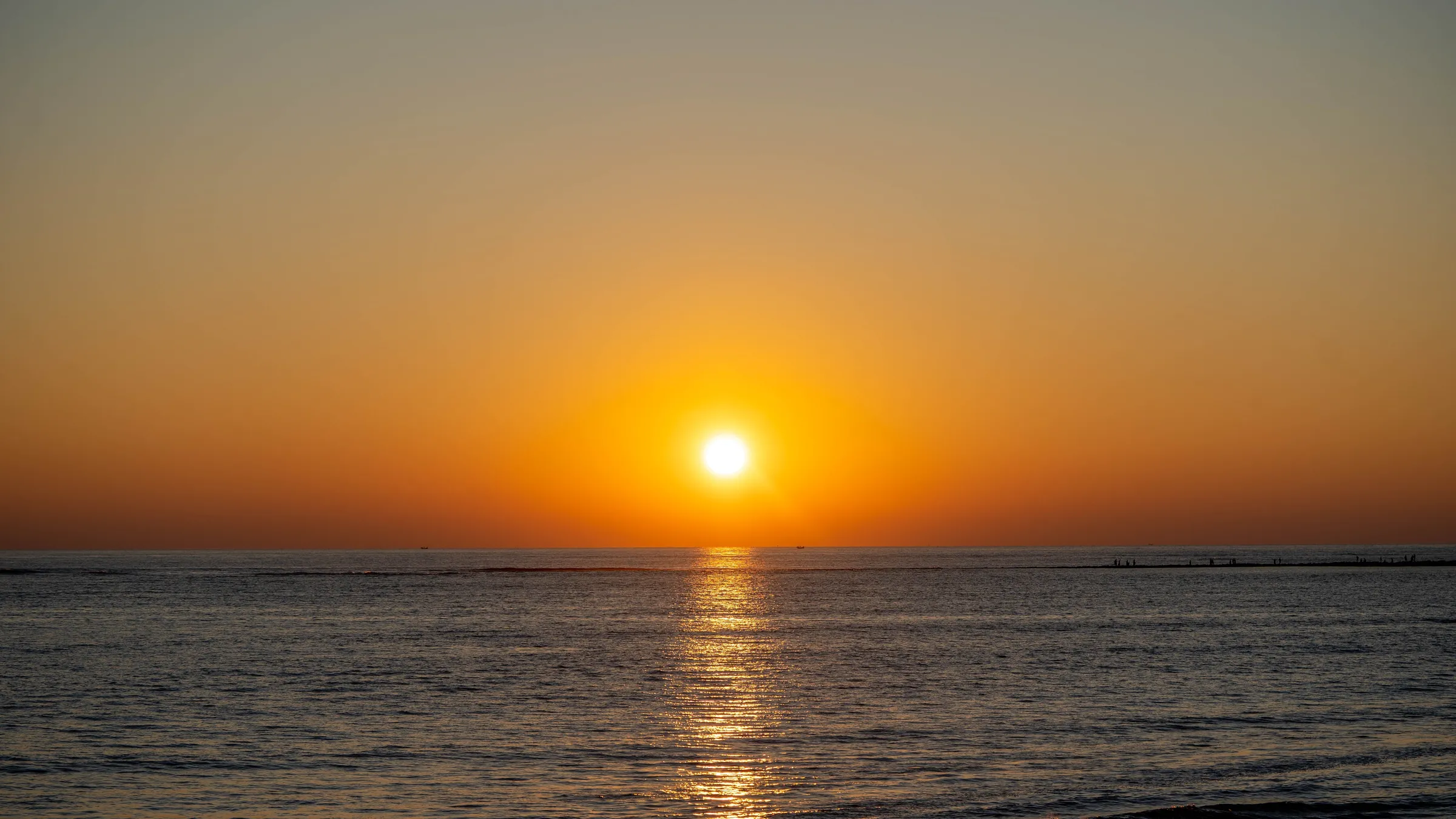 Sunset over the sea